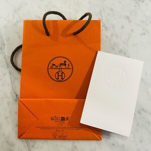 NEW Authentic Hermes Shopping Gift Bag & Receipt Holder